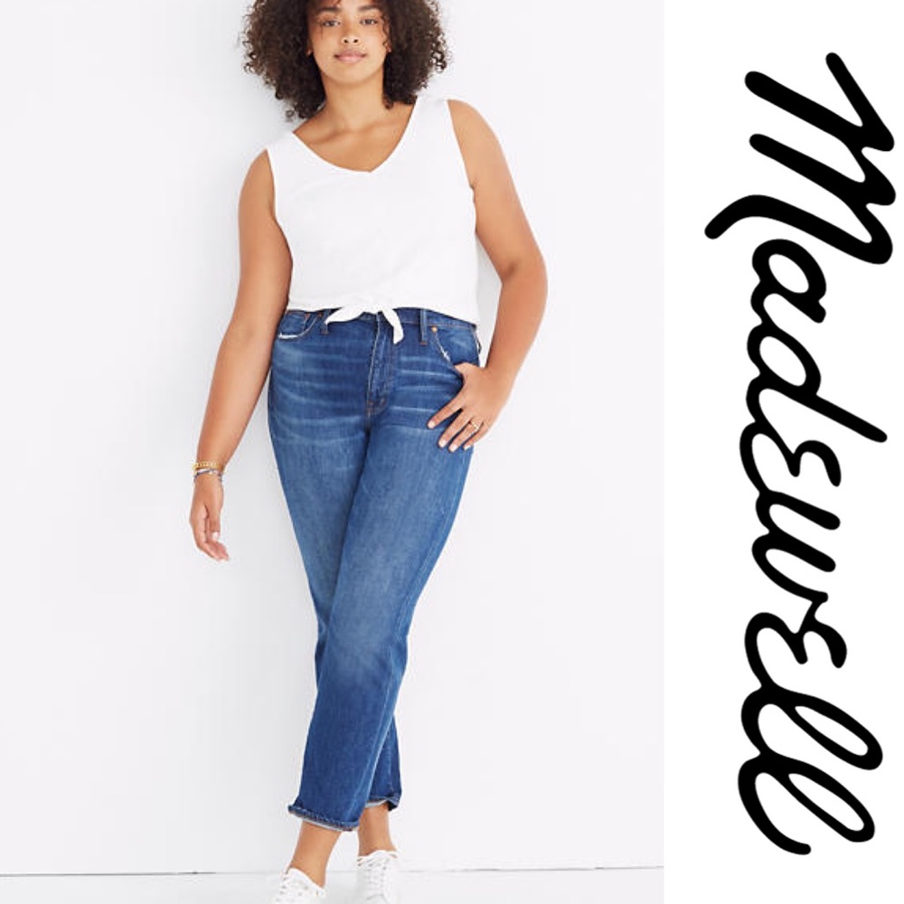Madewell New high-rise slim crop boy Jeans 35